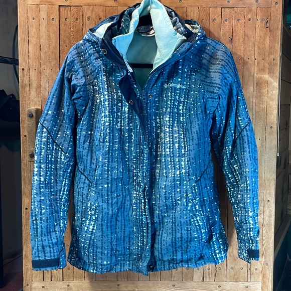 COLUMBIA Bugaboo 2 in 1 Winter Jacket - Women’s Small - Blue w/ Removable Fleece - Picture 1 of 14